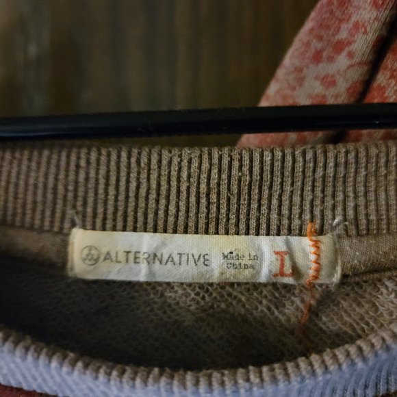 Alternative  Vintage Look Washed High Low Yoga Hoodie Size Large - Picture 7 of 12